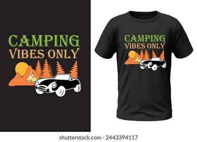Camping T-Shirt Design und Vektor-Datei