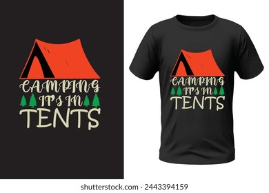 Camping t-shirt design and vector file