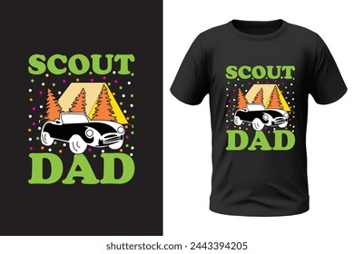 Camping t-shirt design and vector file