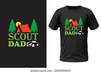 Camping t-shirt design and vector file svg