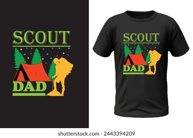 Camping t-shirt design and vector file