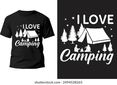 Camping T-Shirt Design Vector file