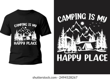 Camping T-Shirt Design Vector file