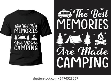 Camping T-Shirt Design Vector File