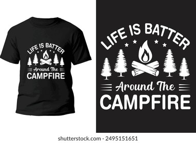 Camping T-Shirt Design Vector File
