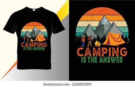 camping t-shirt desing, outdoor adventure, Vector graphic, t shirt, Vector Typography, Quote, T-shirt Vector, Mountain,Camper, Campfire, Camp life, Mountain summer camping,print template for t shirt,b
