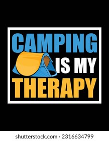Camping t-shirt, Camping is my therapy t-shirt, Camper t-shirt