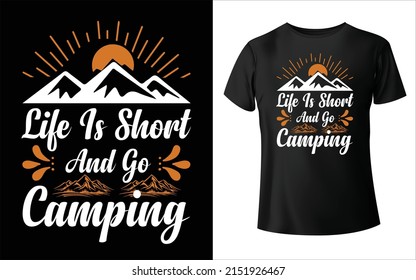 Camping t-shirt, Camping Vector, Take me to the lake. Camping quote. Vector. Concept for shirt or logo, print, stamp or tee. Vintage typography design,