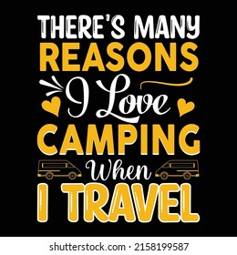 camping typography quotes t shirt vector illustration design
