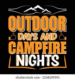 camping typography quotes t shirt vector illustration design
