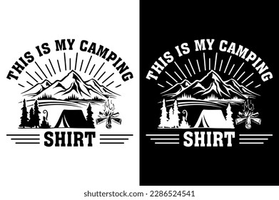 Camping Typography Quotes t shirt Vector illustration design