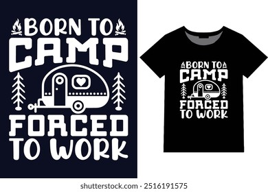 Camping Typography T shirt design.