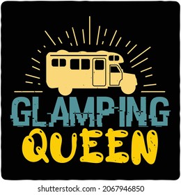 Camping typography t-shirt design,  Art vector illustrations.  