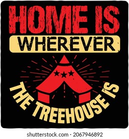 Camping typography t-shirt design,  Art vector illustrations.  