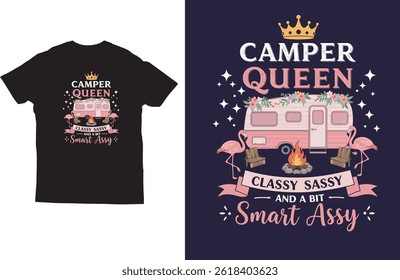 Camping tipografía Vector de diseño de camiseta