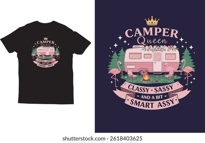 Camping typography tshirt design vector
