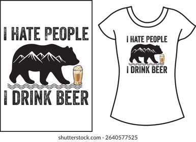 Camping Typography vector and retro vintage T shirt design.