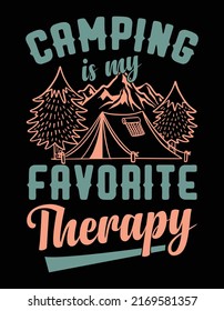 Camping typography vector t-shirt design