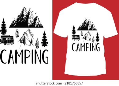 Camping unique camping t-shirt design
