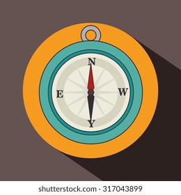 Camping vacation and travel cartoon design, vector illustration.
