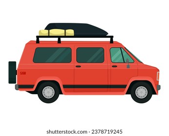 Camping van icon isolated: van life and travel concept