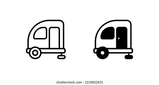 Camping van icon. perfect for presentations, icons on websites and mobile apps.