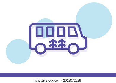 Camping van icon symbol sign from modern adventure and camping collection for mobile concept and web apps design.