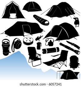 Silhouette tent Images, Stock Photos & Vectors | Shutterstock