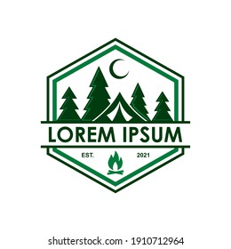 camping vector , adventure logo vector