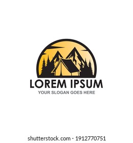 camping vector , adventure logo vector