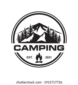 camping vector , adventure logo vector