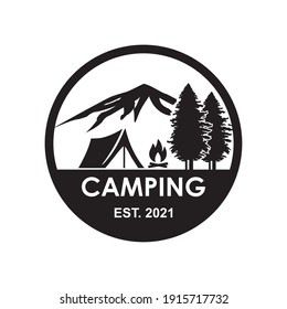 camping vector , adventure logo vector