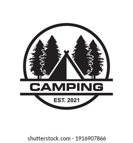 camping vector , adventure logo vector