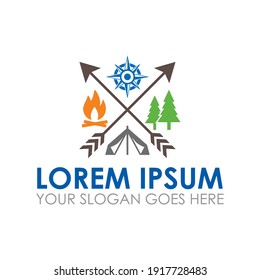 camping vector , adventure logo vector