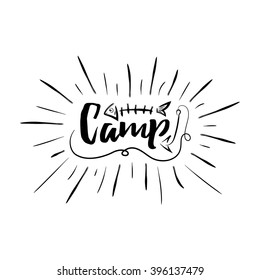 Camping vector element. Hike and camping illustration