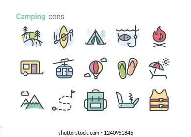 Camping vector icon