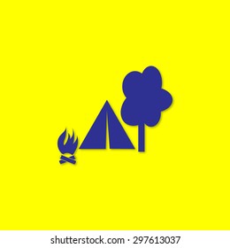 Camping vector icon