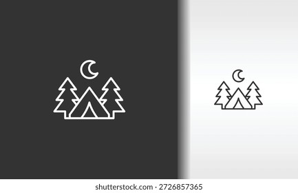 Vector, Icono O Logotipo De Camping Ilustración De Símbolo Aislado
