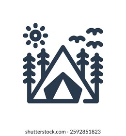 Camping Vector Icon for Springtime