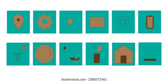 Icono de vector de camping con dibujos animados de estilo. Ilustraciones vectoriales.Conjunto de camping.