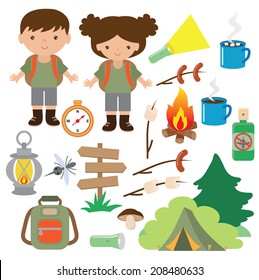 Camping vector illustration