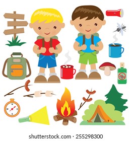 Camping vector illustration