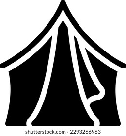 Camping Vektor-Illustration auf transparentem Hintergrund. Hochwertige Symbole. Glyphen Vektorsymbole für Konzept und Grafikdesign.