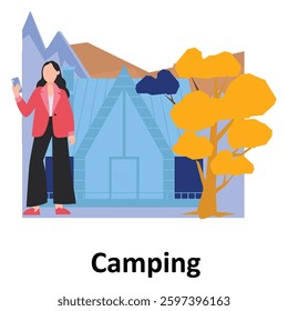 Camping Vector illustration Vector Illustration Which can easily modify or edit

