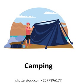 Camping Vector illustration Vector Illustration Which can easily modify or edit

