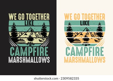 Camping vector t shirt design, Camping vector, outdoor, hiking, adventure,