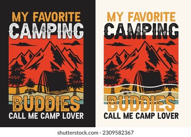 Camping vector t shirt design, Camping vector, outdoor, hiking, adventure,