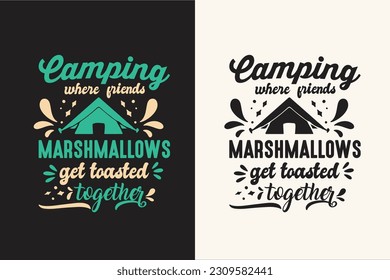 Camping Vektor t Shirt Design, Camping Vektor, Outdoor, Wandern, Abenteuer,