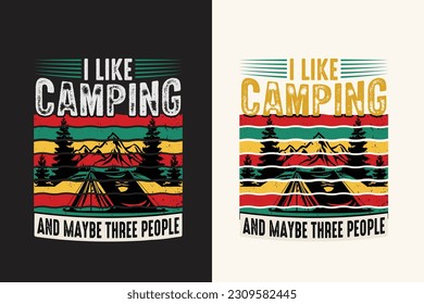 Camping vector t shirt design, Camping vector, outdoor, hiking, adventure,