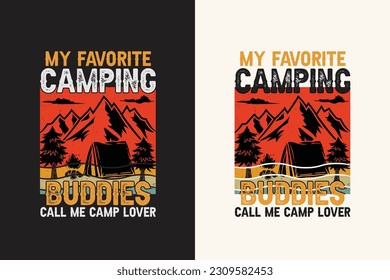 Camping Vektor t Shirt Design, Camping Vektor, Outdoor, Wandern, Abenteuer,